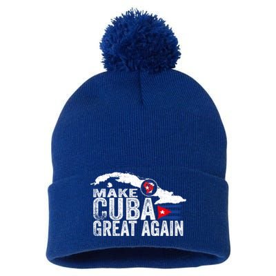 Make Cuba Great Again Free Sos Cuba Cuban Flag Funny Gift Pom Pom 12in Knit Beanie