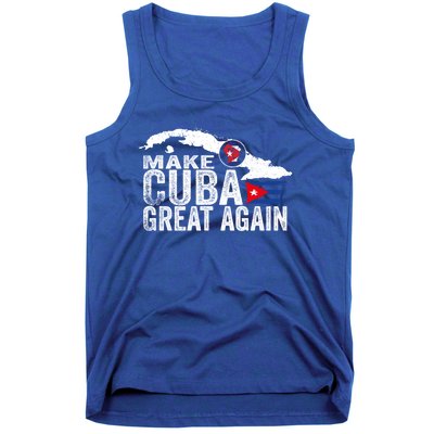 Make Cuba Great Again Free Sos Cuba Cuban Flag Funny Gift Tank Top