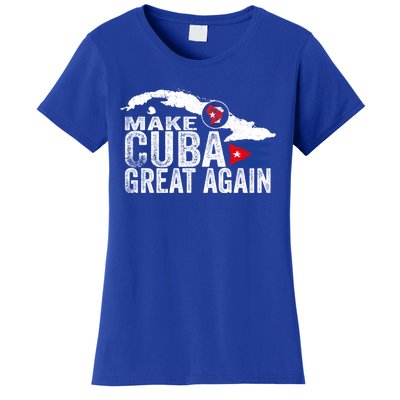 Make Cuba Great Again Free Sos Cuba Cuban Flag Funny Gift Women's T-Shirt