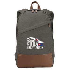 Make Cuba Great Again Free Sos Cuba Cuban Flag Funny Gift Cotton Canvas Backpack