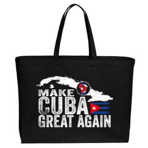 Make Cuba Great Again Free Sos Cuba Cuban Flag Funny Gift Cotton Canvas Jumbo Tote