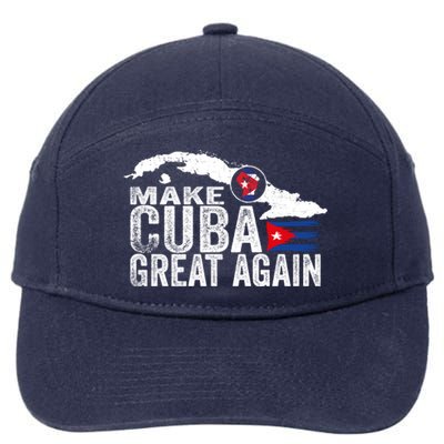 Make Cuba Great Again Free Sos Cuba Cuban Flag Funny Gift 7-Panel Snapback Hat