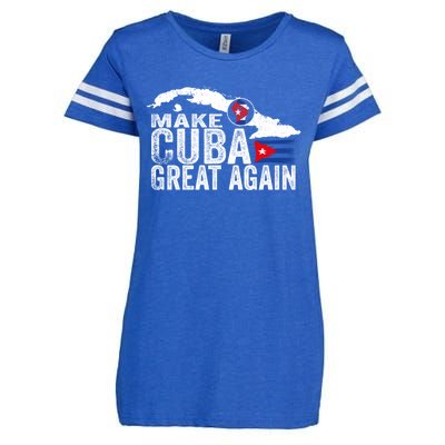 Make Cuba Great Again Free Sos Cuba Cuban Flag Funny Gift Enza Ladies Jersey Football T-Shirt