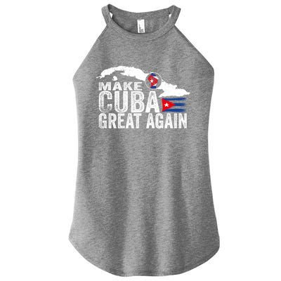 Make Cuba Great Again Free Sos Cuba Cuban Flag Funny Gift Women’s Perfect Tri Rocker Tank