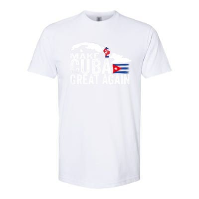 Make Cuba Great Again Free Sos Cuba Cuban Flag Funny Gift Softstyle CVC T-Shirt