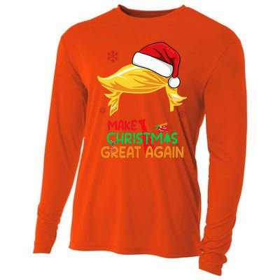 Make Christmas Great Again Trump Christmas Cooling Performance Long Sleeve Crew