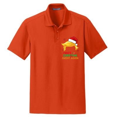 Make Christmas Great Again Trump Christmas Dry Zone Grid Polo