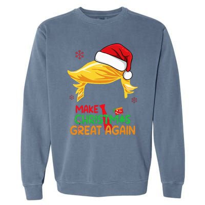 Make Christmas Great Again Trump Christmas Garment-Dyed Sweatshirt