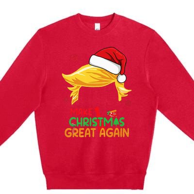 Make Christmas Great Again Trump Christmas Premium Crewneck Sweatshirt