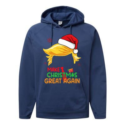 Make Christmas Great Again Trump Christmas Performance Fleece Hoodie