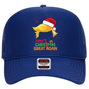 Make Christmas Great Again Trump Christmas High Crown Mesh Back Trucker Hat