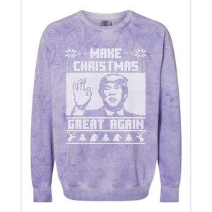 Make Christmas Great Again Trump Ugly Christmas Sweater Cool Gift Colorblast Crewneck Sweatshirt