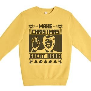 Make Christmas Great Again Trump Ugly Christmas Sweater Cool Gift Premium Crewneck Sweatshirt