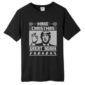 Make Christmas Great Again Trump Ugly Christmas Sweater Cool Gift Tall Fusion ChromaSoft Performance T-Shirt