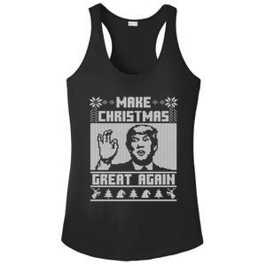 Make Christmas Great Again Trump Ugly Christmas Sweater Cool Gift Ladies PosiCharge Competitor Racerback Tank