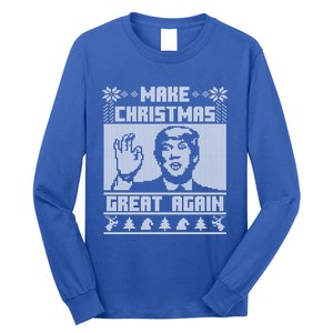 Make Christmas Great Again Trump Ugly Christmas Sweater Cool Gift Long Sleeve Shirt