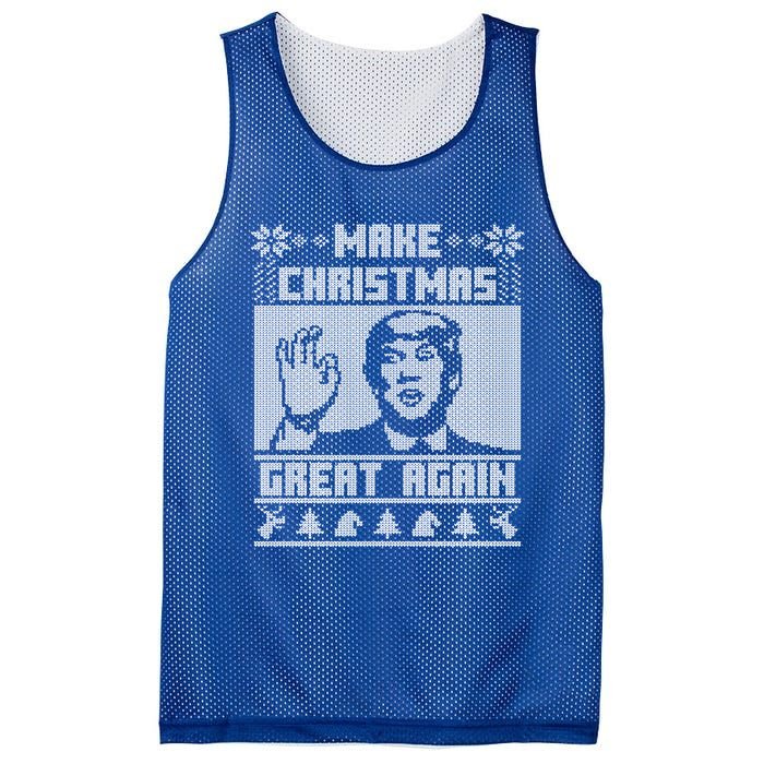 Make Christmas Great Again Trump Ugly Christmas Sweater Cool Gift Mesh Reversible Basketball Jersey Tank