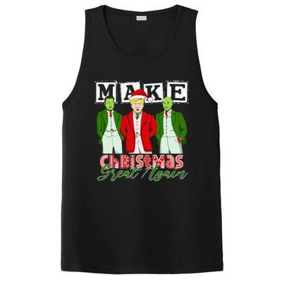 Make Christmas Great Again – Funny Trump Christmas Trio Elon PosiCharge Competitor Tank