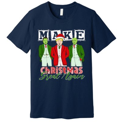 Make Christmas Great Again – Funny Trump Christmas Trio Elon Premium T-Shirt