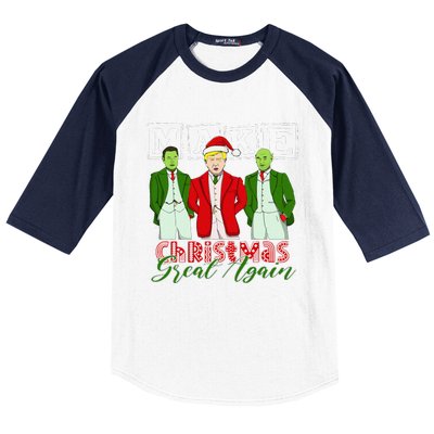 Make Christmas Great Again – Funny Trump Christmas Trio Elon Baseball Sleeve Shirt