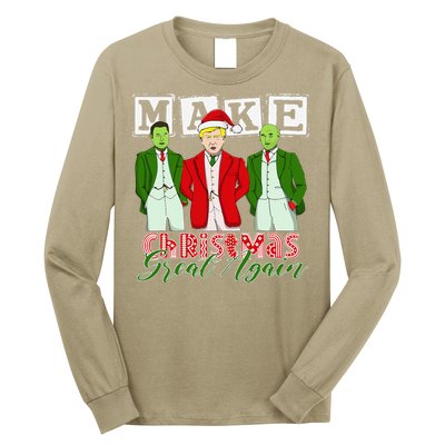 Make Christmas Great Again – Funny Trump Christmas Trio Elon Long Sleeve Shirt