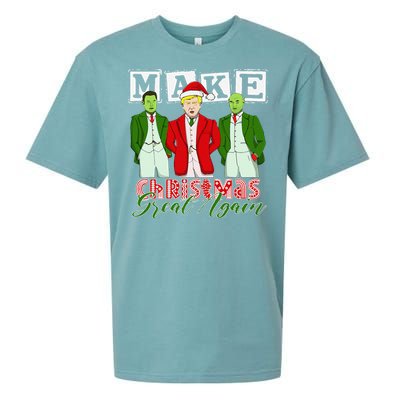 Make Christmas Great Again – Funny Trump Christmas Trio Elon Sueded Cloud Jersey T-Shirt