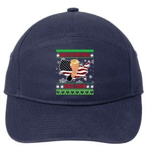 Make Christmas Great Again Ugly Sweater Donald Trump X Mas 7-Panel Snapback Hat