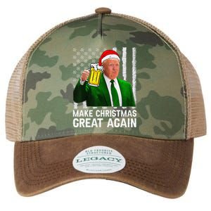 Make Christmas Great Again Beer Drinking Xmas Trump Legacy Tie Dye Trucker Hat