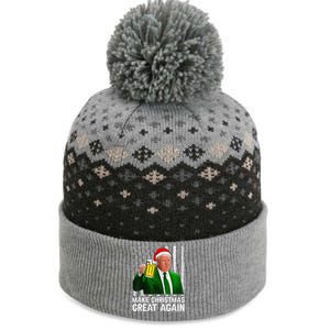 Make Christmas Great Again Beer Drinking Xmas Trump The Baniff Cuffed Pom Beanie