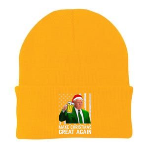 Make Christmas Great Again Beer Drinking Xmas Trump Knit Cap Winter Beanie