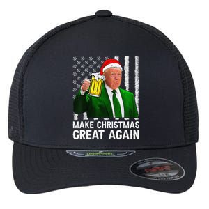 Make Christmas Great Again Beer Drinking Xmas Trump Flexfit Unipanel Trucker Cap