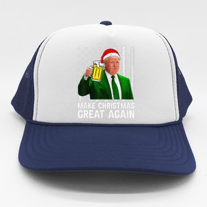 Make Christmas Great Again Beer Drinking Xmas Trump Trucker Hat