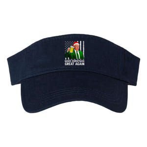 Make Christmas Great Again Beer Drinking Xmas Trump Valucap Bio-Washed Visor