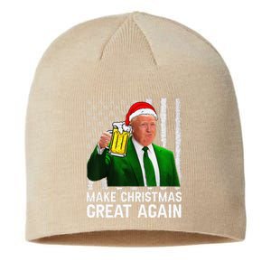 Make Christmas Great Again Beer Drinking Xmas Trump Sustainable Beanie