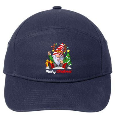 Merry Christmas Gnome Family Christmass For 7-Panel Snapback Hat