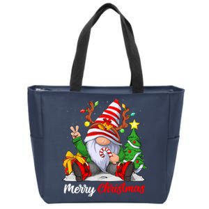 Merry Christmas Gnome Family Christmass For Zip Tote Bag