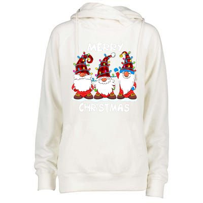 Merry Christmas Gnomes Lover Xmas Funny Santa Xmas Holiday Womens Funnel Neck Pullover Hood