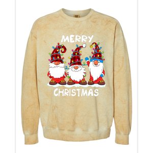 Merry Christmas Gnomes Lover Xmas Funny Santa Xmas Holiday Colorblast Crewneck Sweatshirt