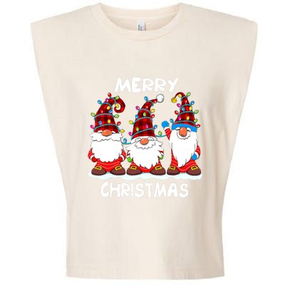 Merry Christmas Gnomes Lover Xmas Funny Santa Xmas Holiday Garment-Dyed Women's Muscle Tee