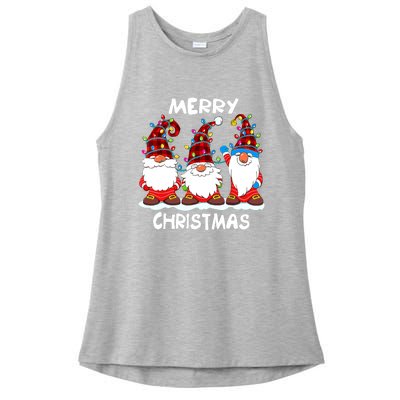 Merry Christmas Gnomes Lover Xmas Funny Santa Xmas Holiday Ladies PosiCharge Tri-Blend Wicking Tank