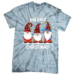 Merry Christmas Gnomes Lover Xmas Funny Santa Xmas Holiday Tie-Dye T-Shirt