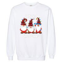 Merry Christmas Gnomes Lover Xmas Funny Santa Xmas Holiday Garment-Dyed Sweatshirt