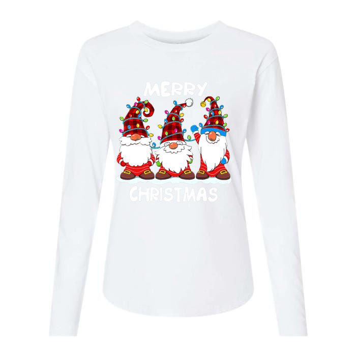 Merry Christmas Gnomes Lover Xmas Funny Santa Xmas Holiday Womens Cotton Relaxed Long Sleeve T-Shirt