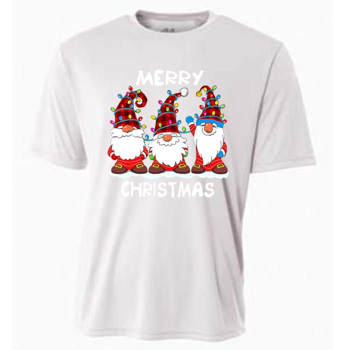 Merry Christmas Gnomes Lover Xmas Funny Santa Xmas Holiday Cooling Performance Crew T-Shirt