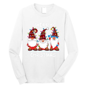 Merry Christmas Gnomes Lover Xmas Funny Santa Xmas Holiday Long Sleeve Shirt