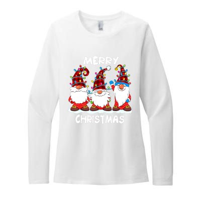 Merry Christmas Gnomes Lover Xmas Funny Santa Xmas Holiday Womens CVC Long Sleeve Shirt