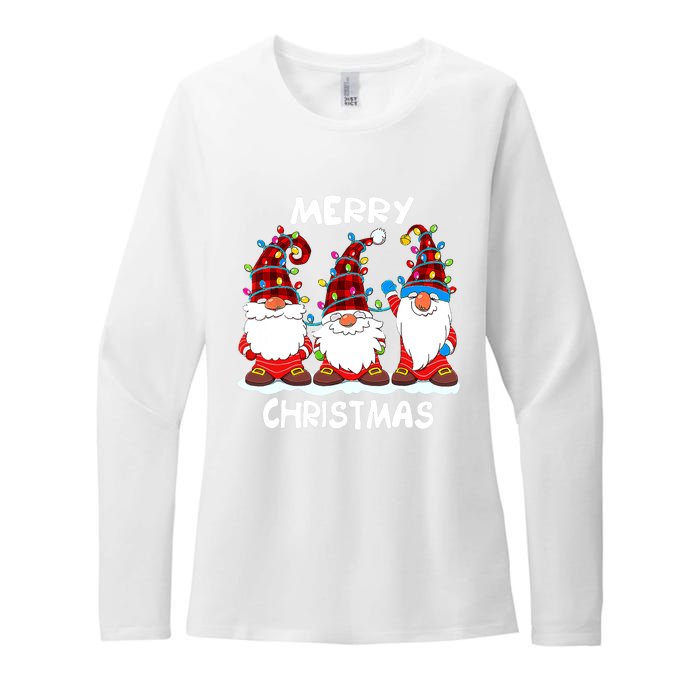 Merry Christmas Gnomes Lover Xmas Funny Santa Xmas Holiday Womens CVC Long Sleeve Shirt