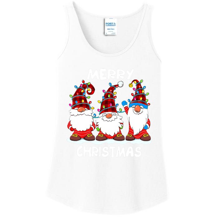 Merry Christmas Gnomes Lover Xmas Funny Santa Xmas Holiday Ladies Essential Tank