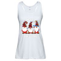 Merry Christmas Gnomes Lover Xmas Funny Santa Xmas Holiday Ladies Essential Flowy Tank