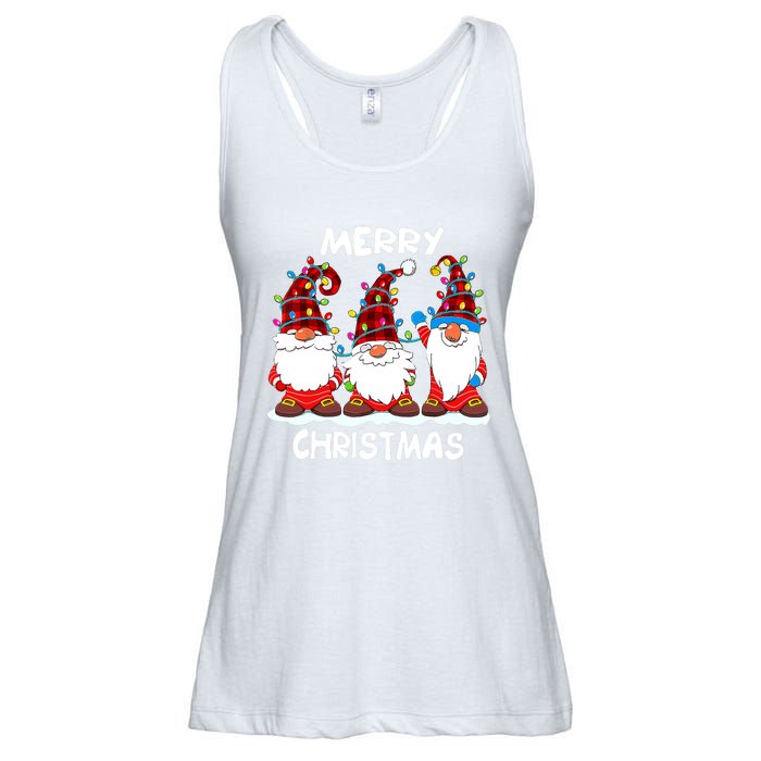 Merry Christmas Gnomes Lover Xmas Funny Santa Xmas Holiday Ladies Essential Flowy Tank